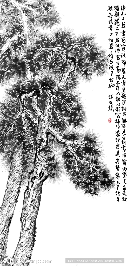 松树字画