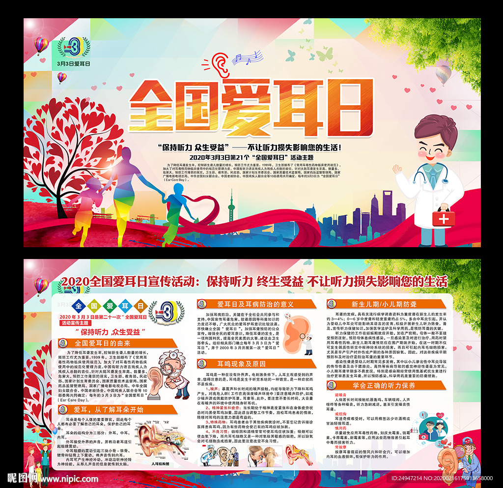 2020年全国爱耳日展板