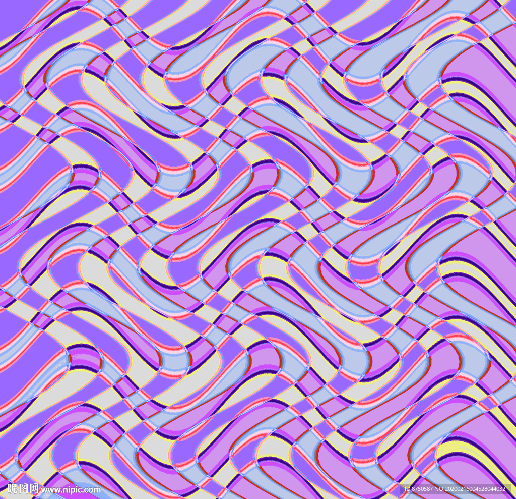 紫色方格波浪