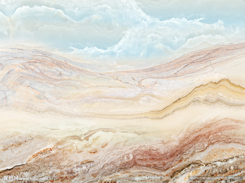 雪域之光 大理石纹 蓝天白云