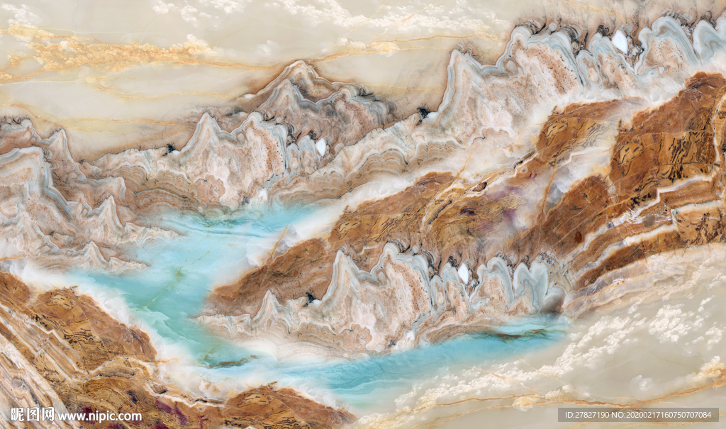 大理石纹 蓝天白云 旭日东升