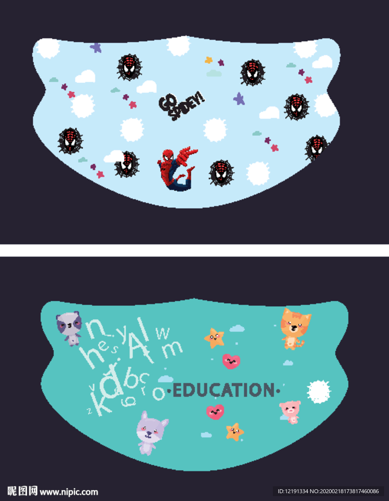 口罩效果图 口罩 儿童口罩