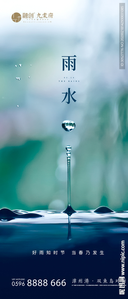 雨水 雨水海报 雨水节气 节气