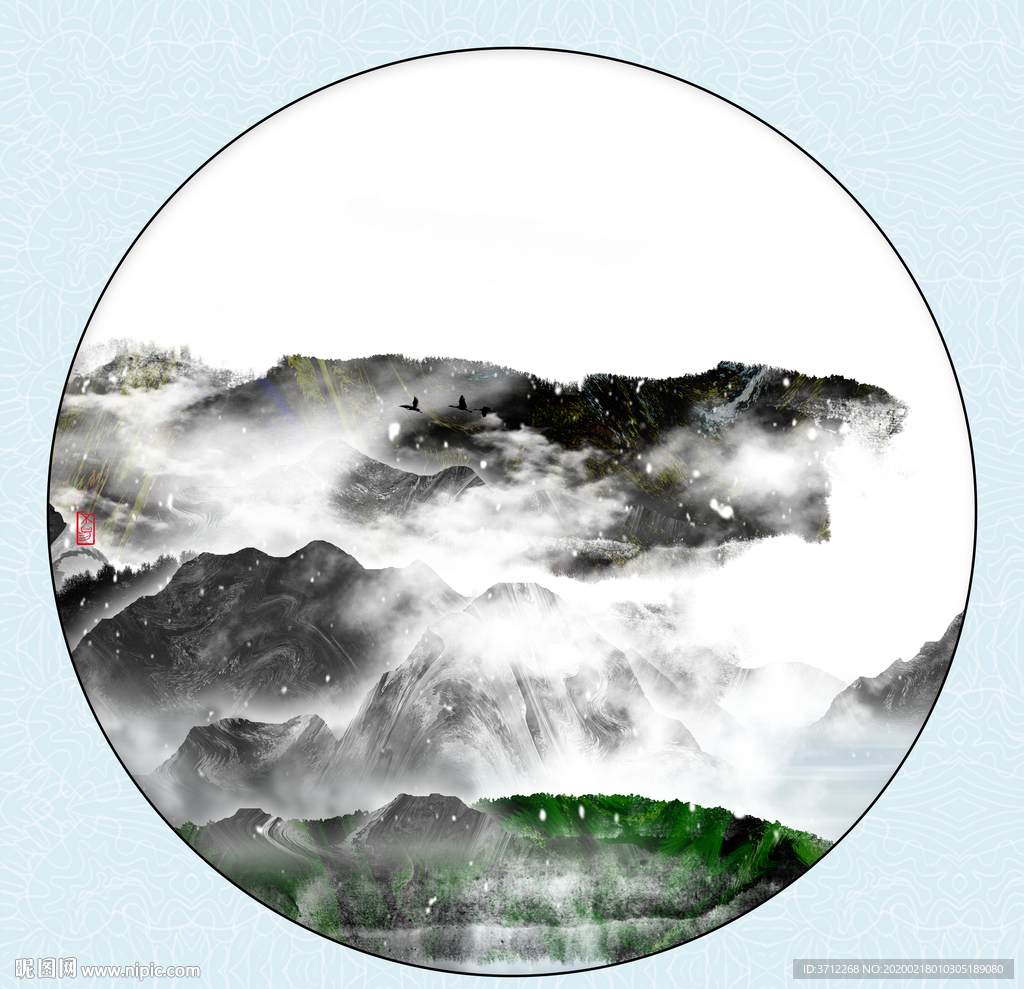 家居水墨画