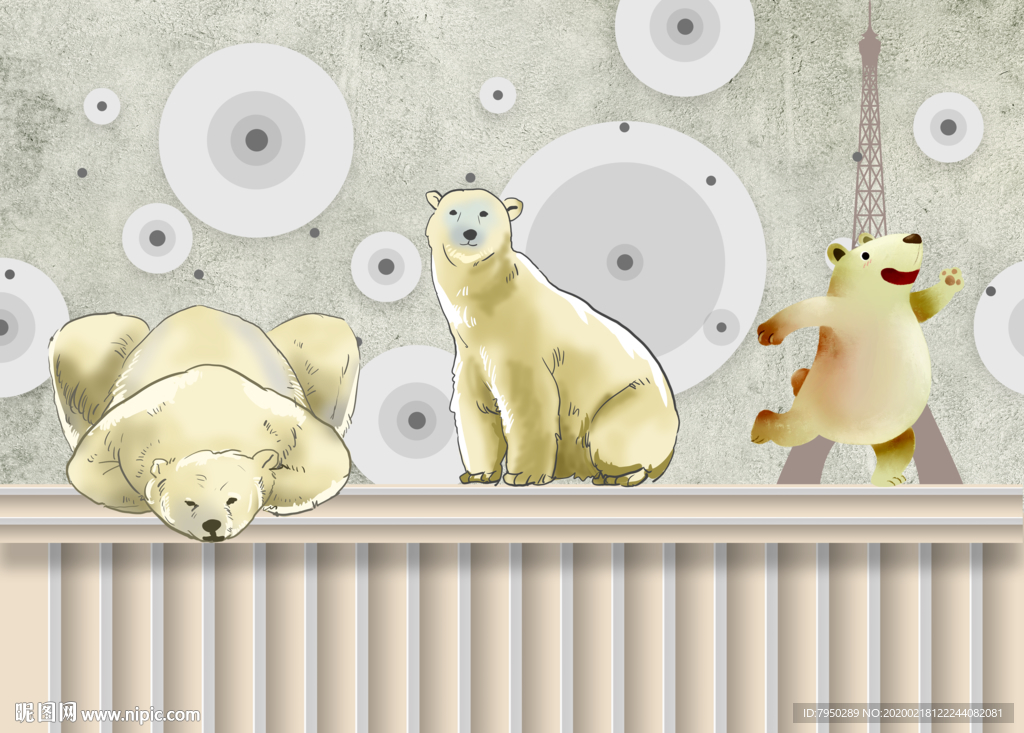 北欧儿童房背景墙