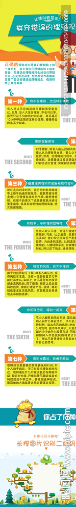 理财观念微信长图海报