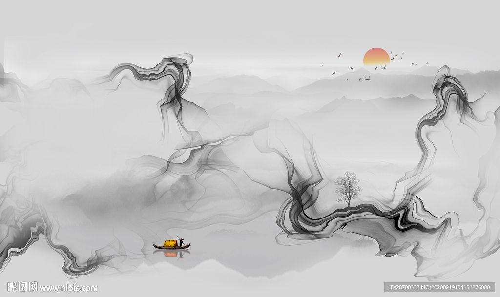 水墨山水画