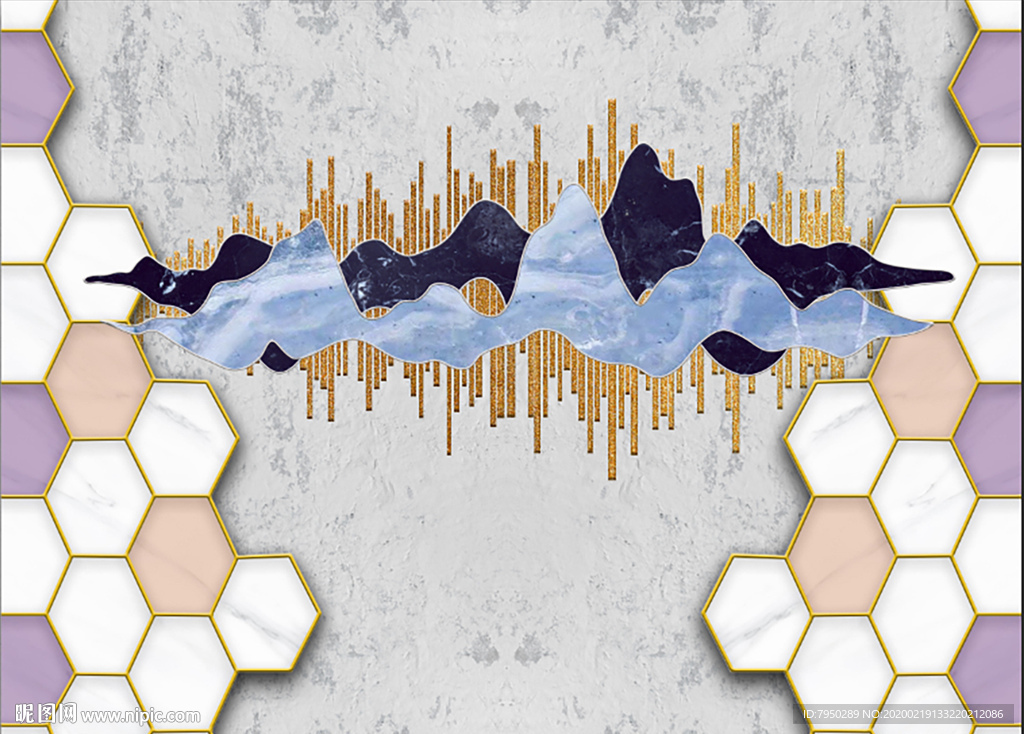 北欧轻奢背景墙