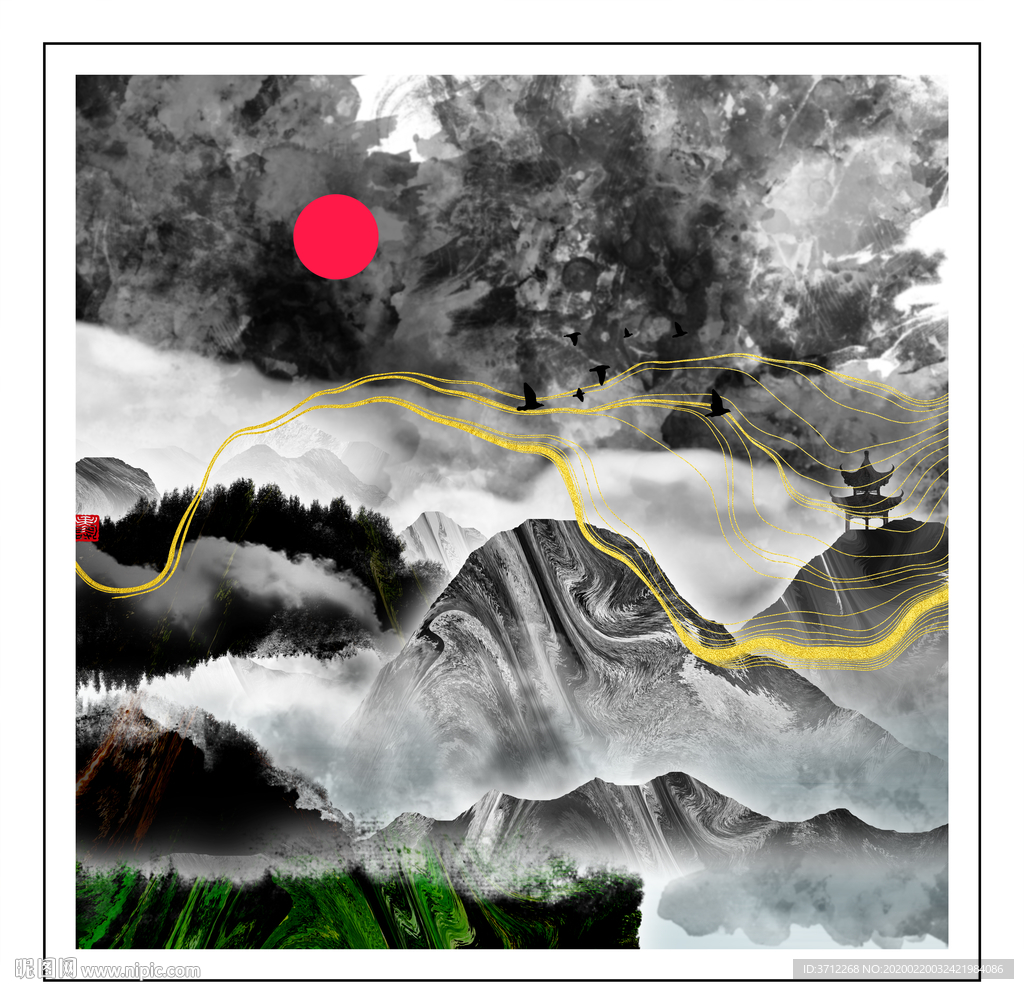 山水画风景