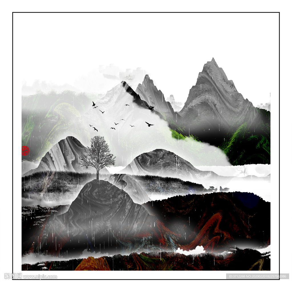 简单山水画