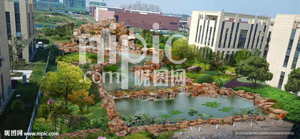黄石假山水系驳岸PSD效果图