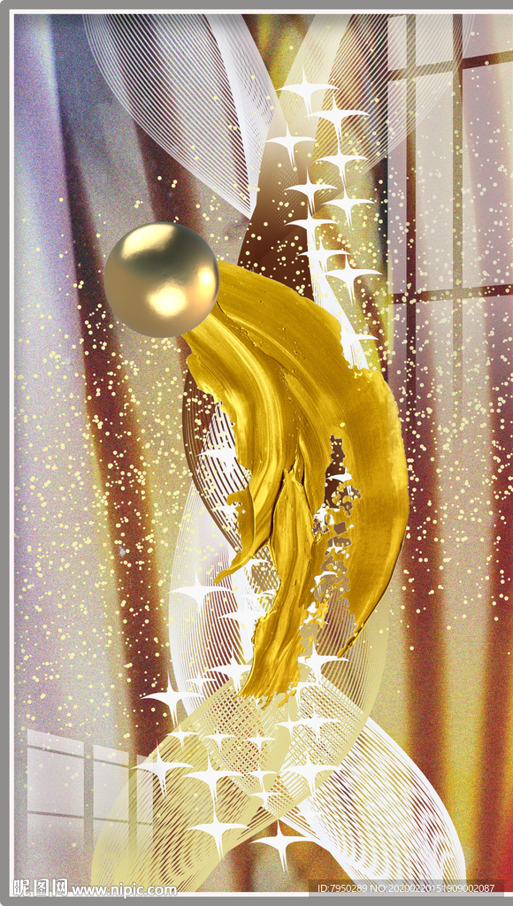 北欧轻奢装饰画珐琅彩装饰画