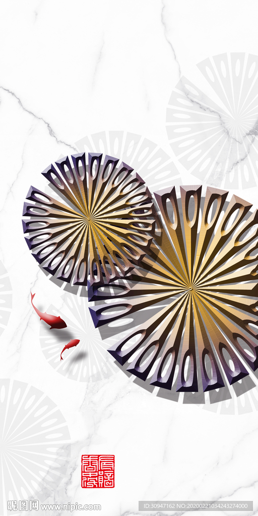 简约 中式玄关挂画 TIF分层