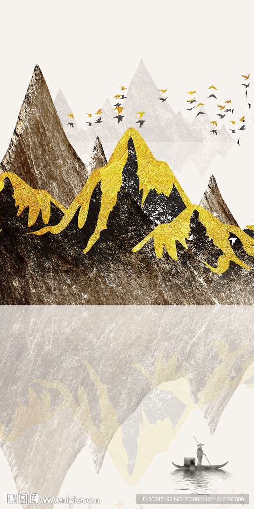金山中式玄关挂画 TIF分层