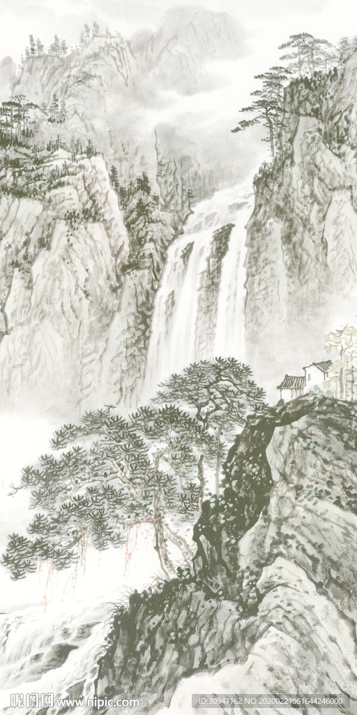 高清 玄关新山水画 TIF分层