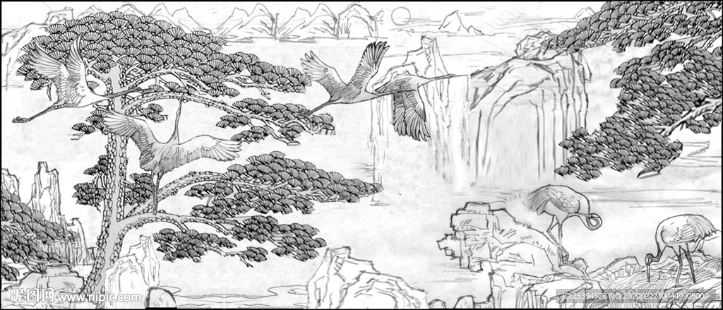 松鹤图