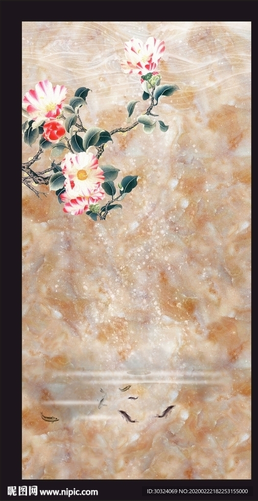 写意山水玄关装饰画