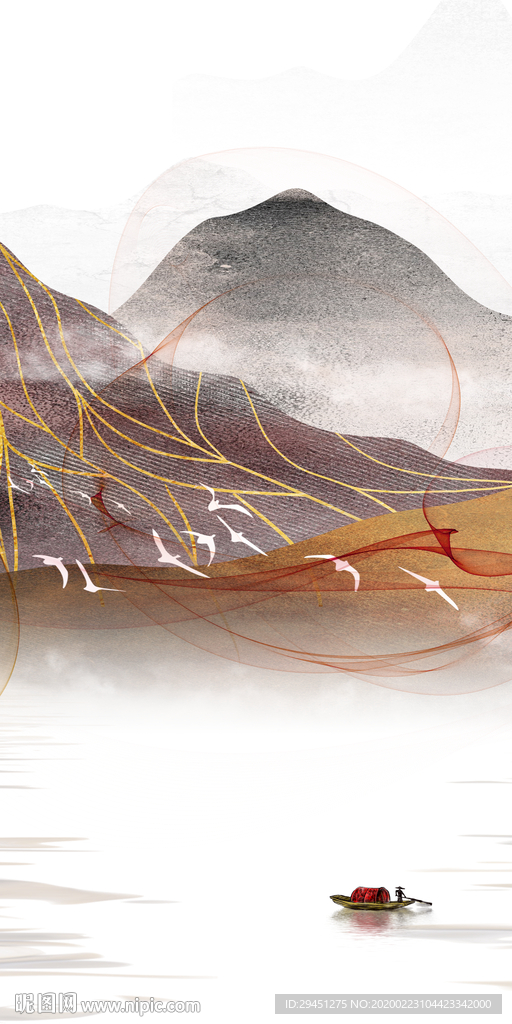 高档 山水新玄关画 TIF分层