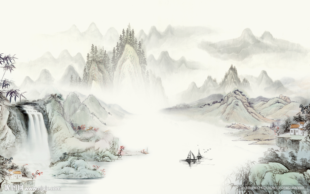 最新中式中国风画 TIF分层