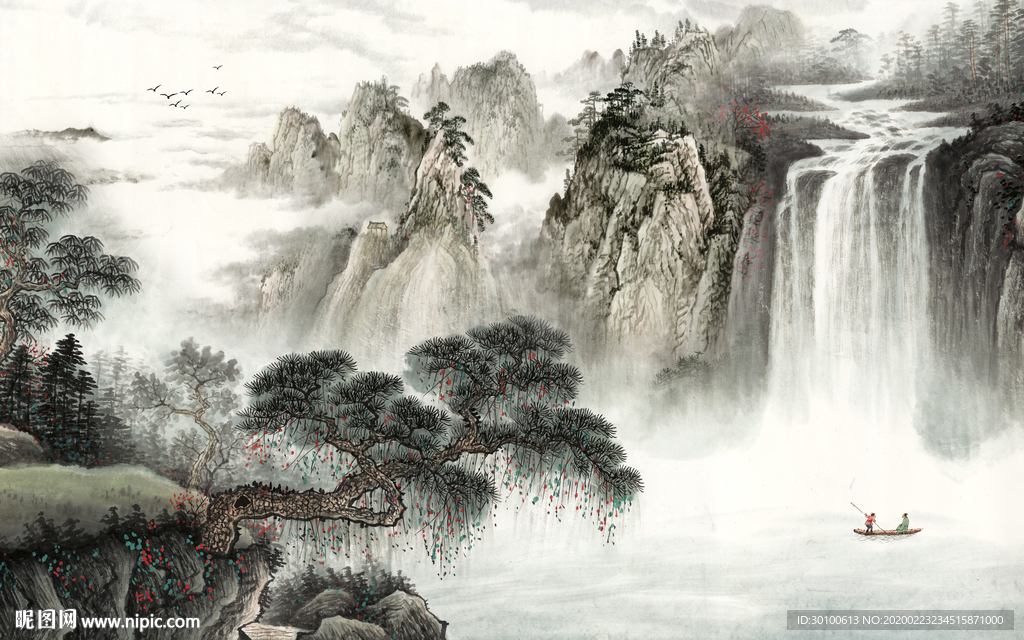 简约中式中国风画 TIF分层