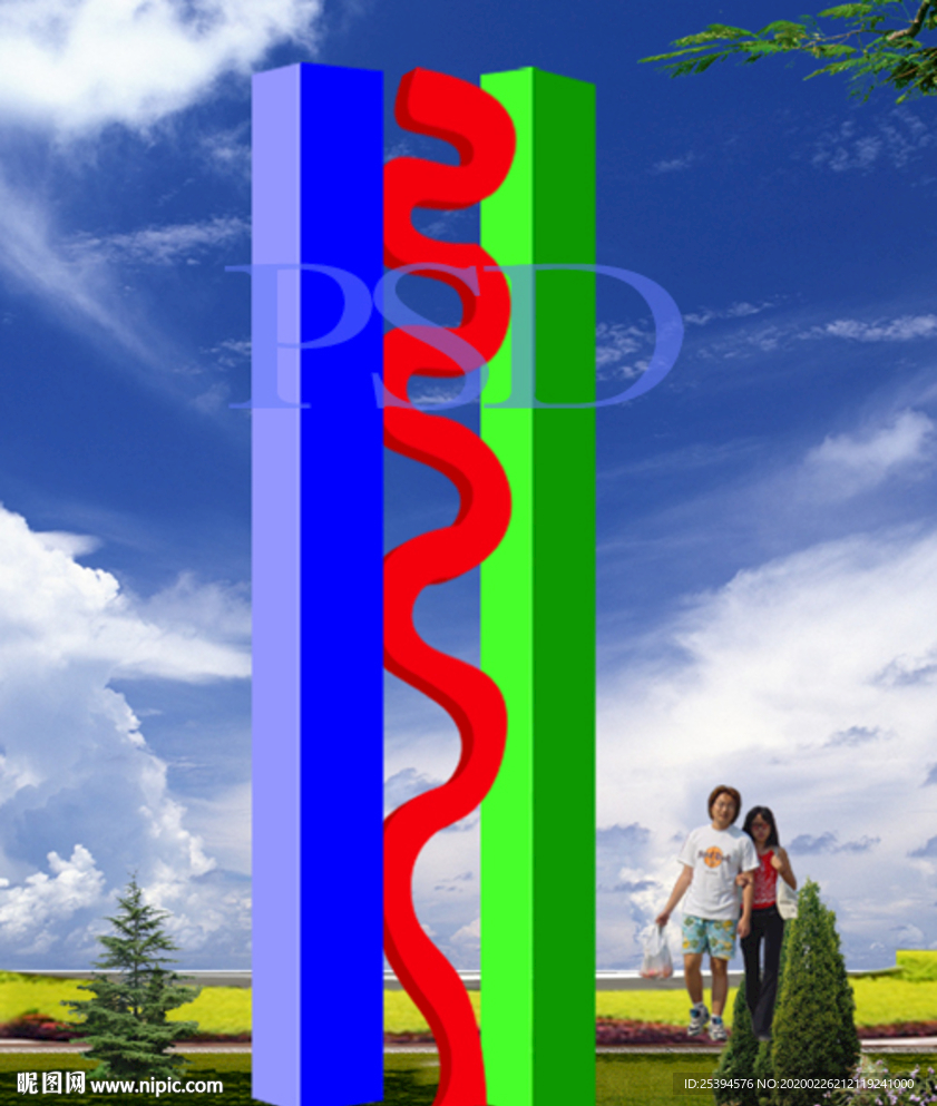 抽象雕塑 精神堡垒