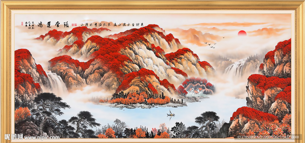 聚宝盆国画