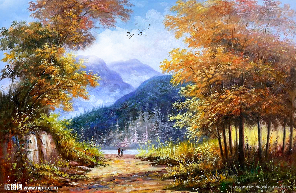 秋景油画