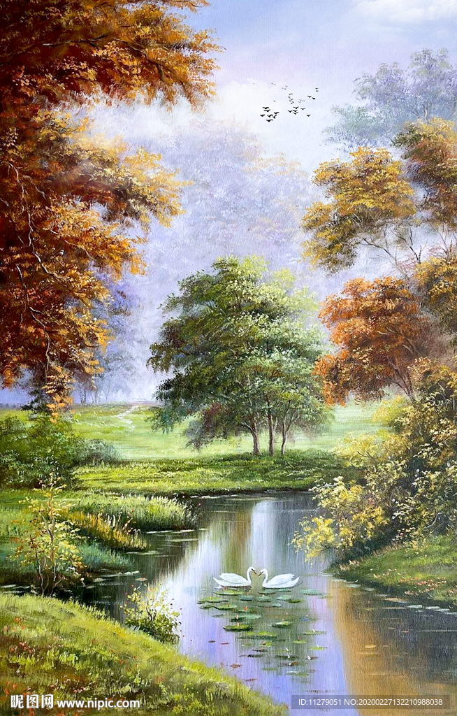 山水风景油画