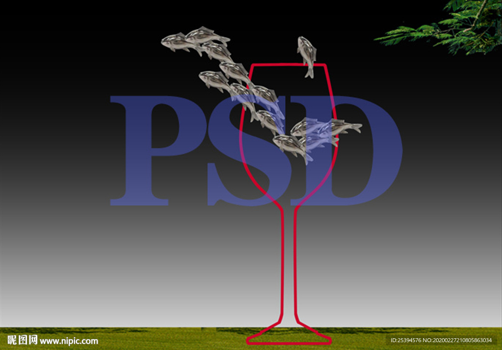 创意雕塑 高脚杯