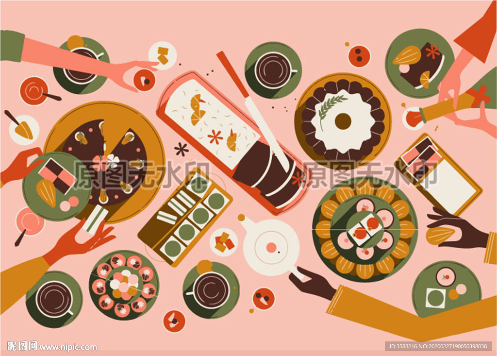 西餐厅披萨下午茶咖啡糕点插图