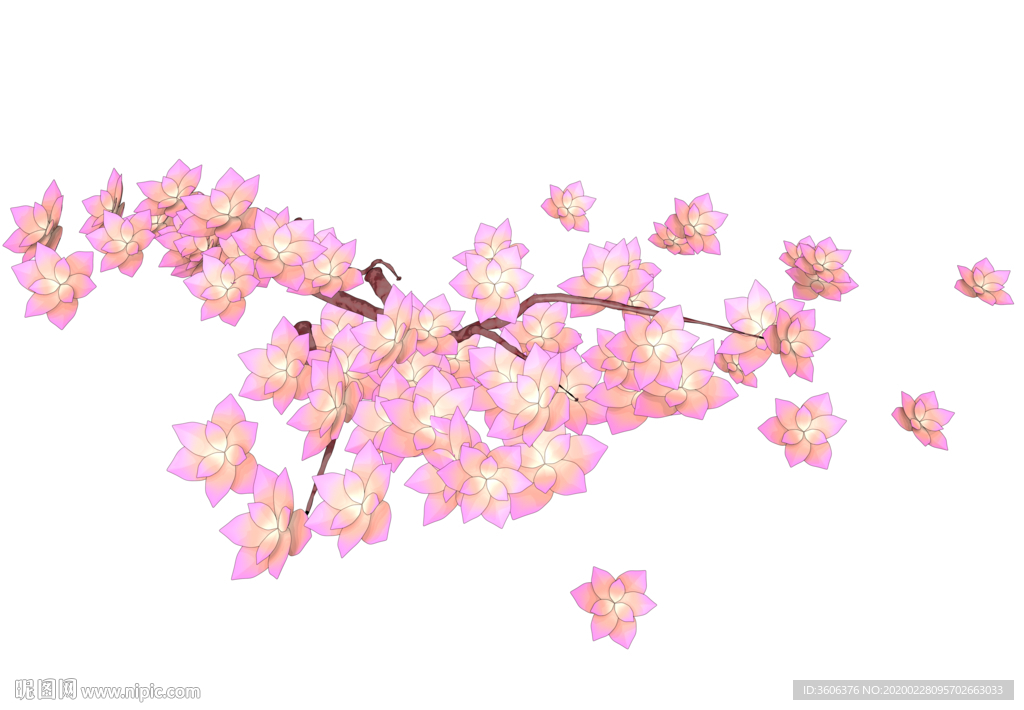 花素材 粉红花 花朵壁纸花