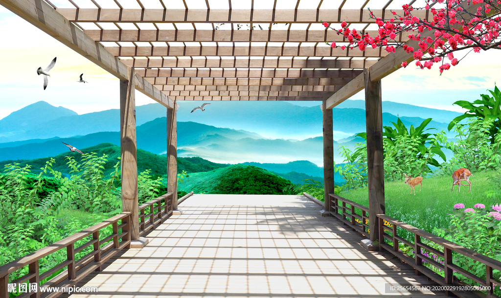 空间风景扩展立体电视背景墙