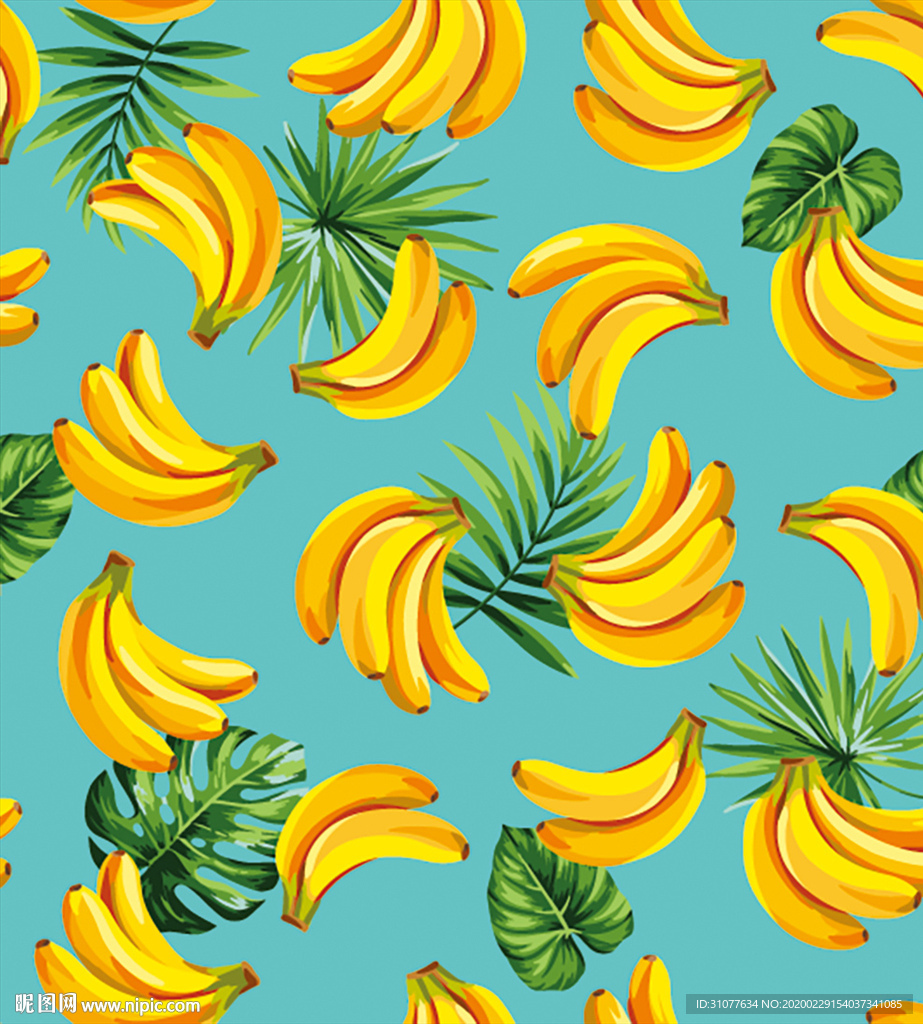 香蕉印花图案