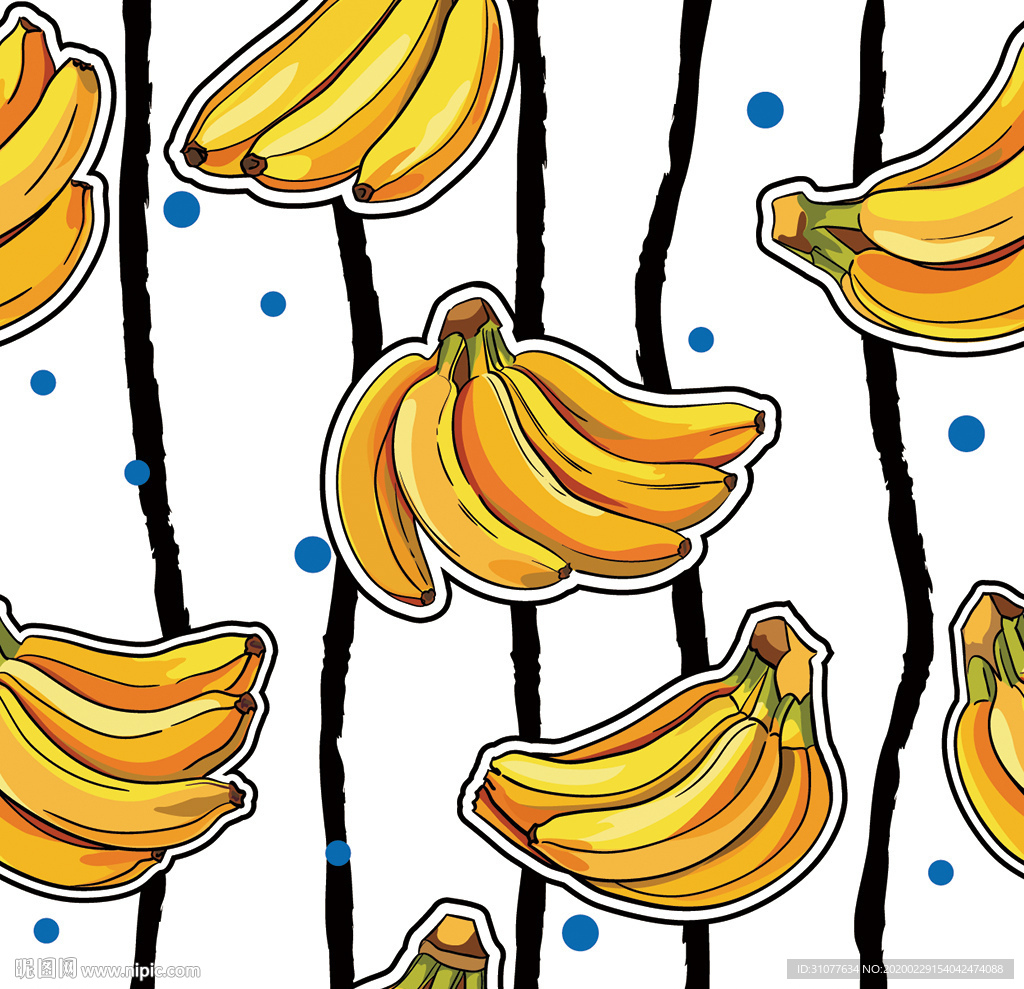 香蕉印花图案