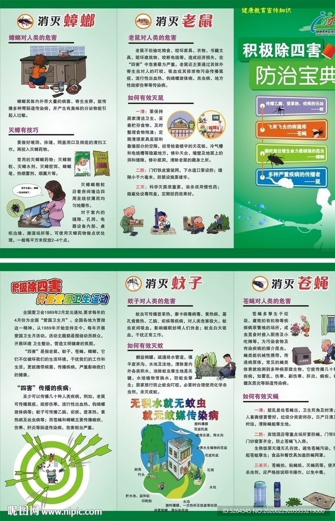 除四害宣传折页
