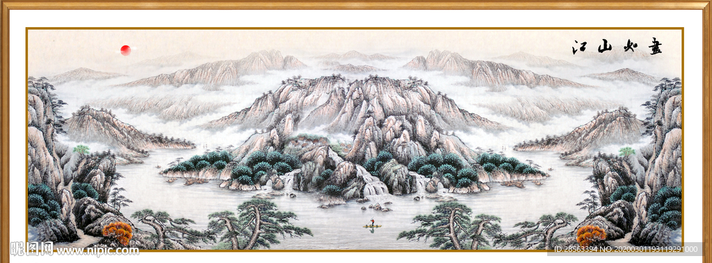 聚宝盆国画