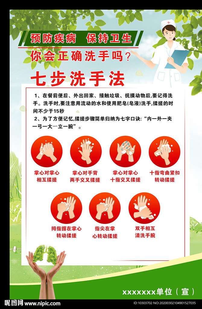 7步洗手法图片