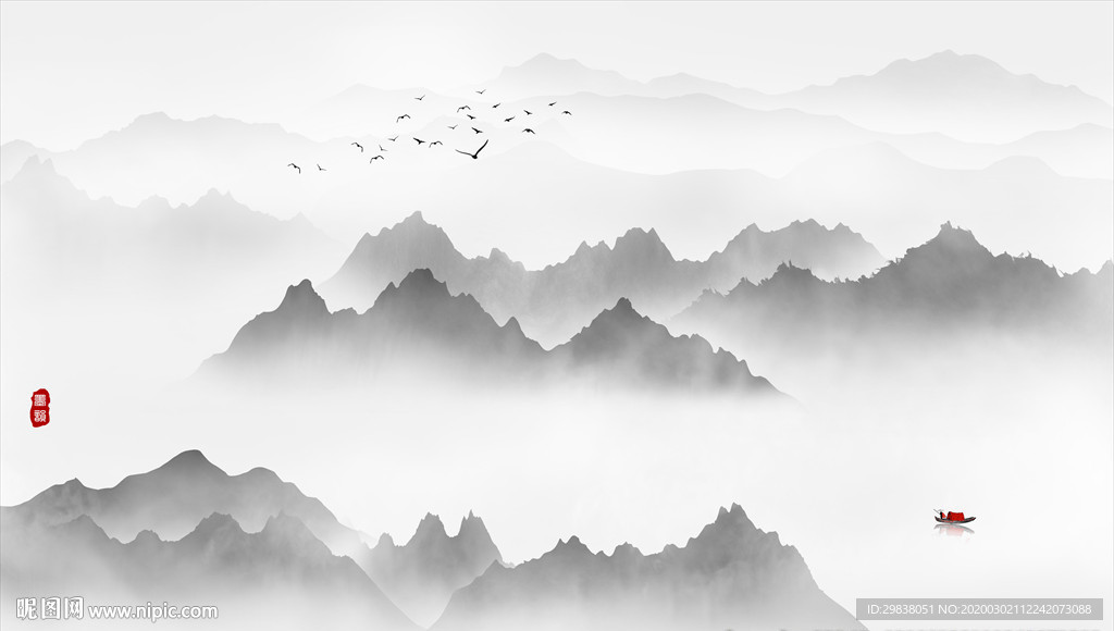 新中式山水画