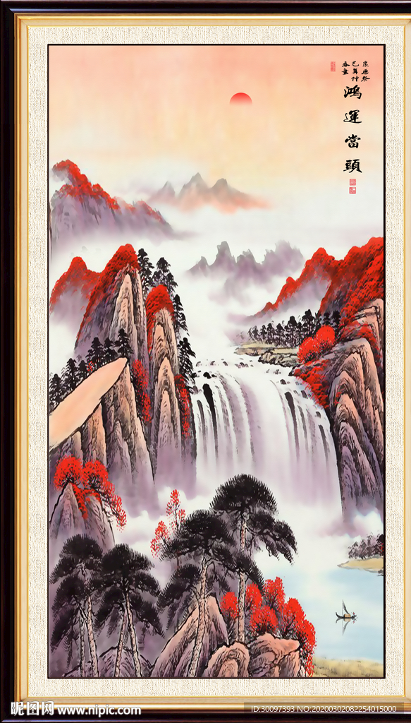 鸿运当头国画