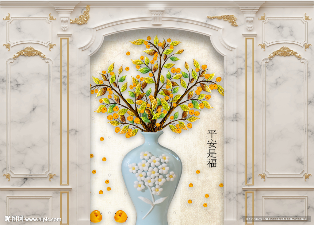 欧式集成墙板背景墙