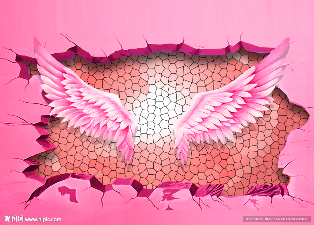 翅膀网红拍照背景墙