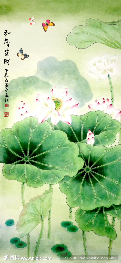 荷花装饰画