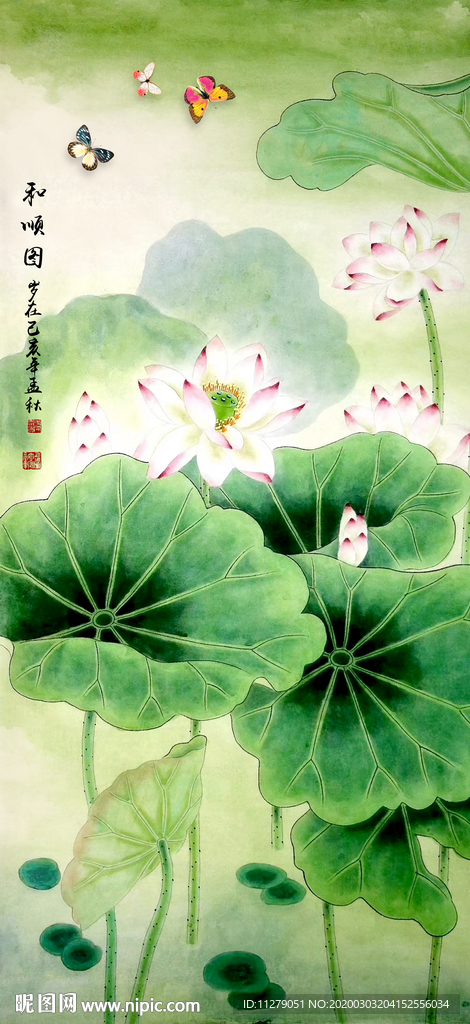 荷花装饰画