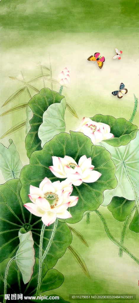 荷花装饰画