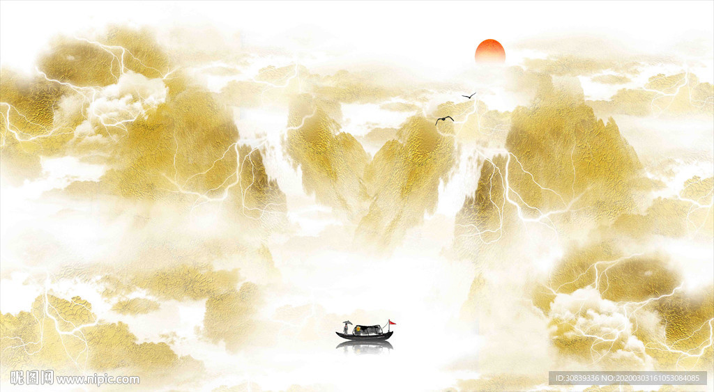 复古皇家山水画