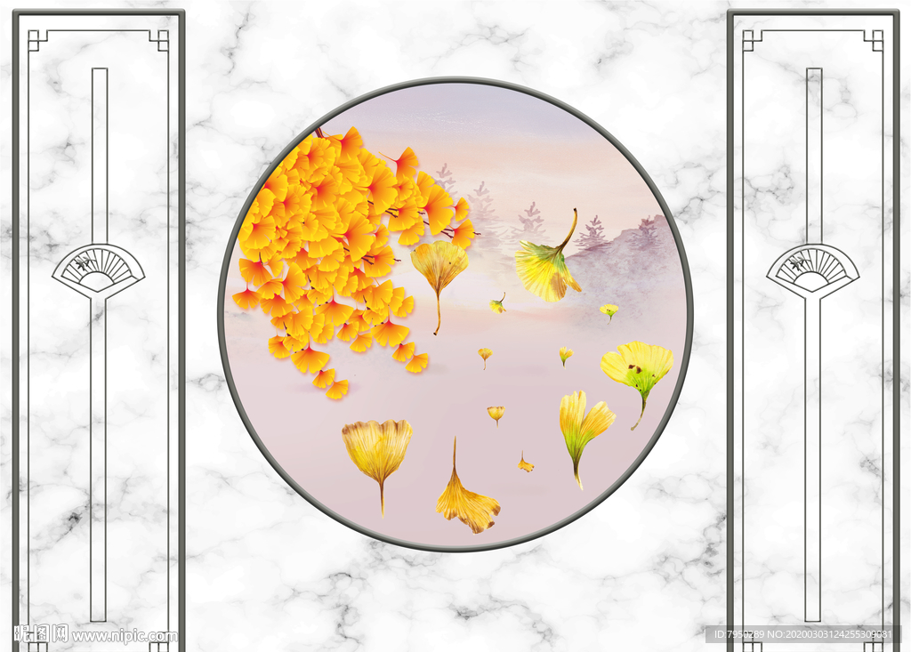 新中式轻奢背景墙