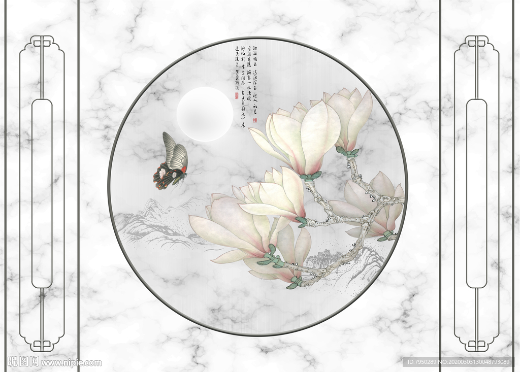 新中式轻奢背景墙