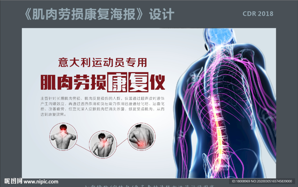 肌肉劳损康复海报