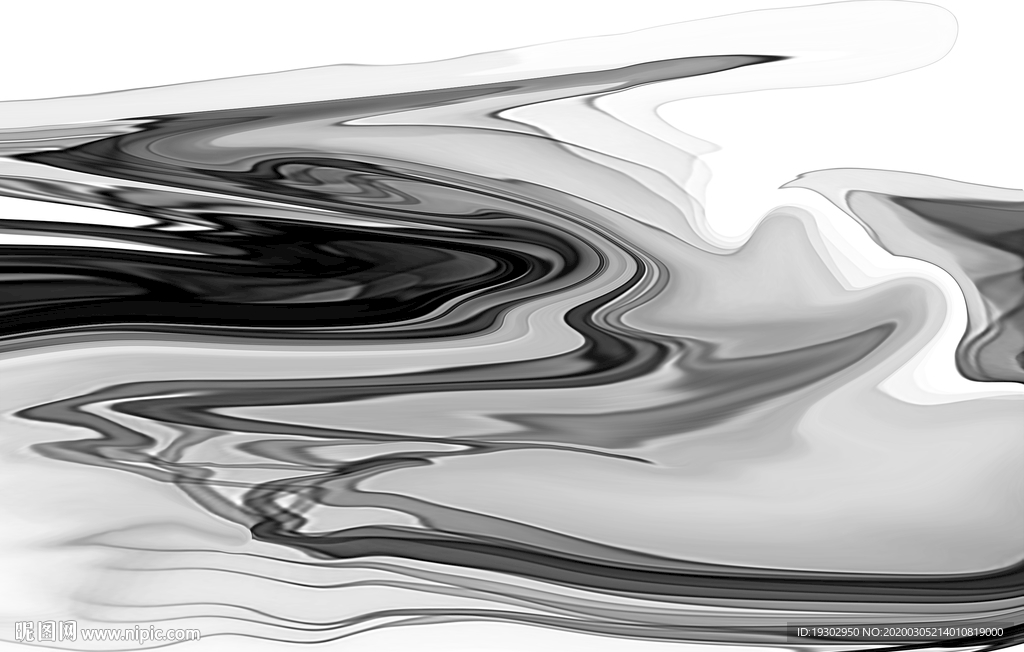 流体水墨抽象画