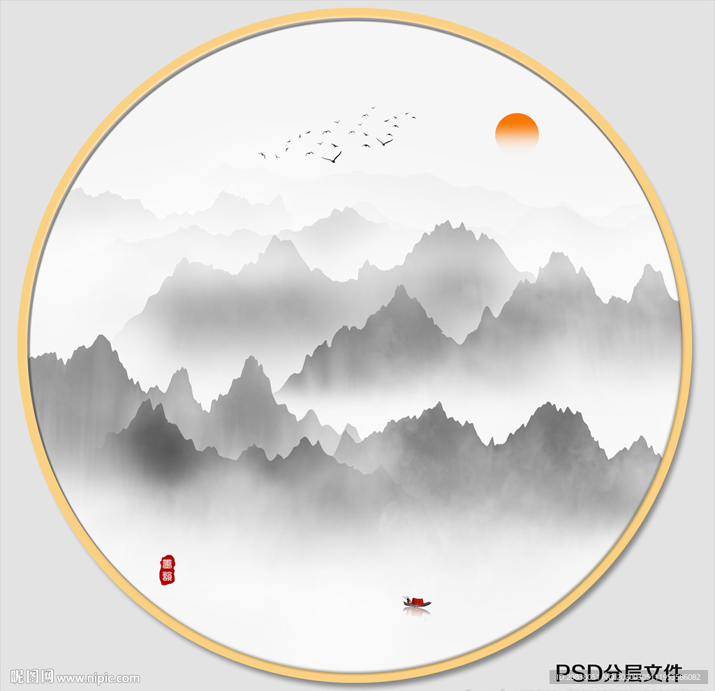 禅意水墨画